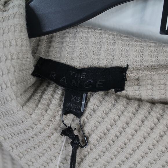 The Range Stark Taupe Mushroom Ribbed Thermal Top Turtleneck Sweater New XS - Picture 6 of 8